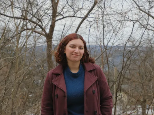 Hannah Shvets standing outside in winter