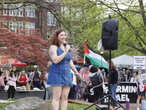 Hannah Shvets at May Day 2025
